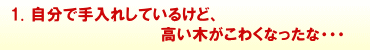 1.自分で手入れしているけど、高い木が怖くなったな・・・